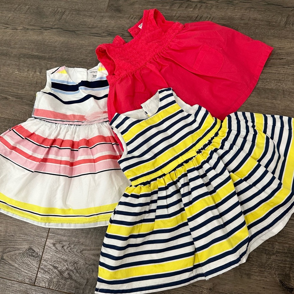 Carters dresses 3months short sleeve colorful bright